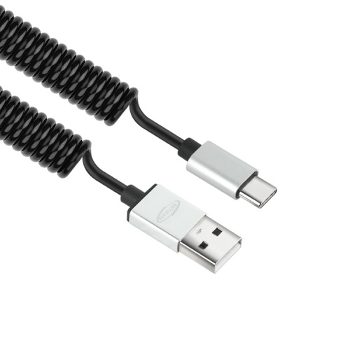 강원전자 NETmate USB 2.0 Type C 스프링 케이블 (NM-DS02CM, 2m)