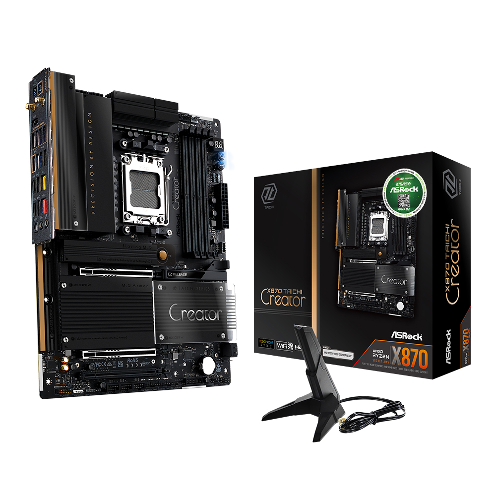 ASRock X870 Taichi Creator 대원씨티에스이미지입니다. 누르면 해당 게시물로 새창이동합니다.