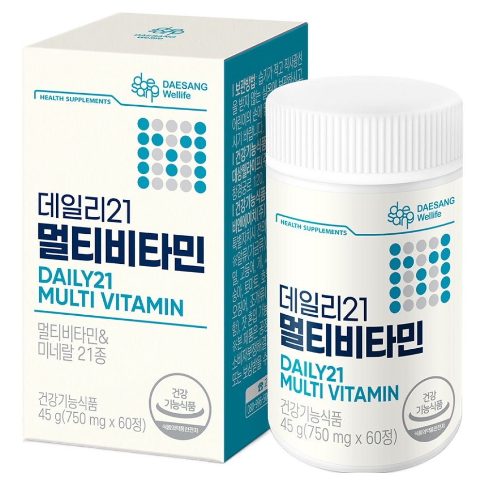 대상웰라이프 데일리21 멀티비타민 750mg 60정