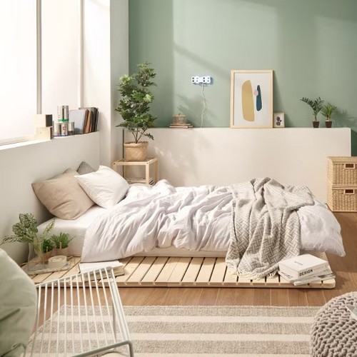 리빙디자인연구소 헤이몰리 어메이징 원목 깔판 침대 MS (매트별도)