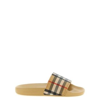 버버리 키즈 퍼리 슬라이드 베이지 153247050_이미지