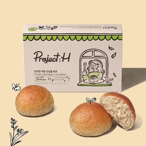 SPC삼립 프로젝트 H 프로틴 저당 모닝빵 6개입 174g (6개)_이미지