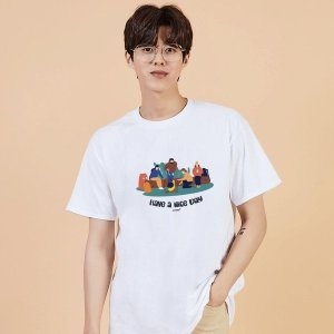 키밍 우정 여행 주말 편한반팔티 시원한반팔 시밀러룩 W6D301A_이미지