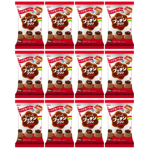 glico Pucchin Pudding Custard 그리코 풋친 푸린 언제나 한입 푸딩 커스터드 120g 6개입 12팩