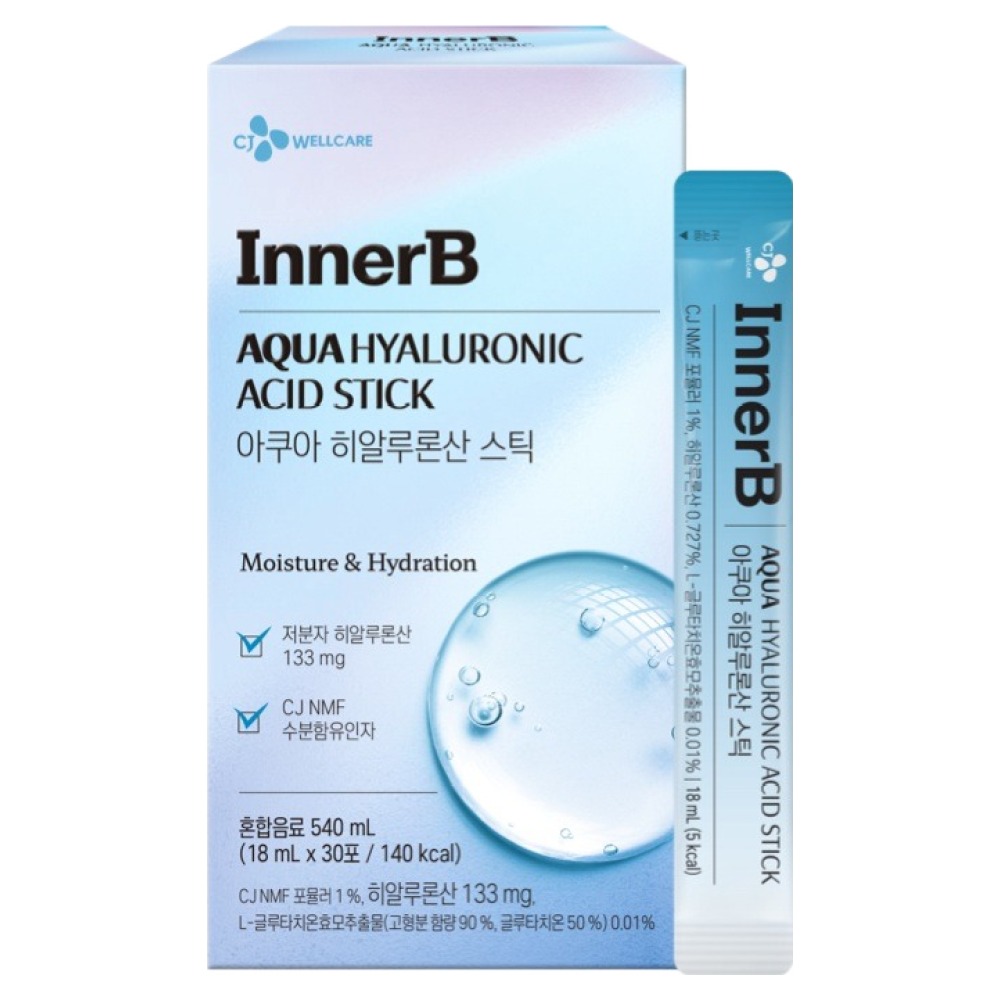 CJ웰케어 이너비 아쿠아 히알루론산 스틱 18ml 30포 (5개)_이미지