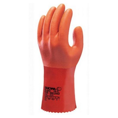 쇼와 PVC 장갑 오렌지 NO.610 (10켤레)_이미지