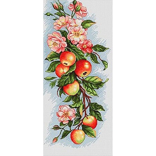케이엠엘리 보석십자수 3D 사과나무 30x65cm 원형큐빅