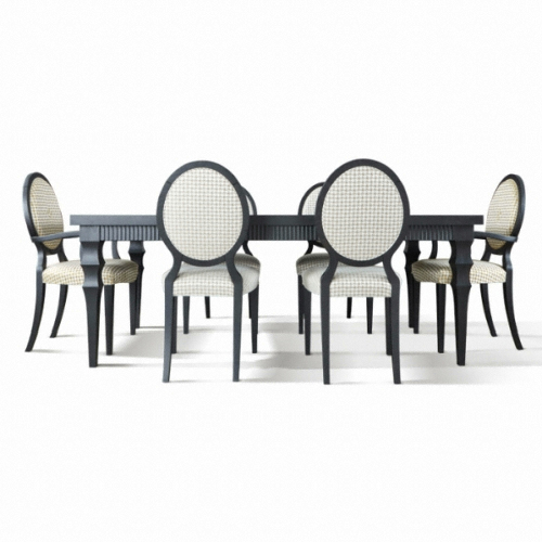 지갈리 헤스티아 식탁 웬지 (의자6개)_이미지