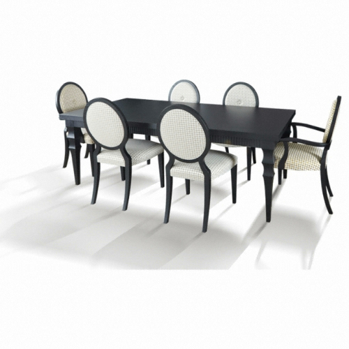 지갈리 헤스티아 식탁 웬지 (의자6개)_이미지