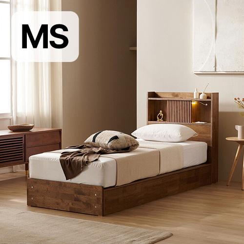 잉글랜더 비버 템바보드 미니 원목 시크릿 수납형 LED침대 MS (삼중직65T필로우탑독립)