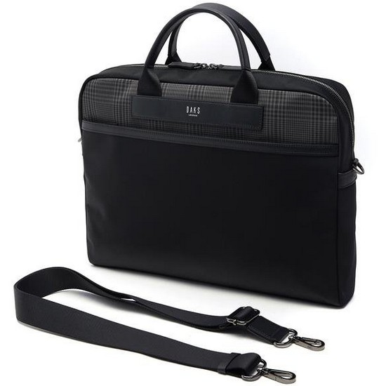 부분체크 서류가방 DBBA1F331BK