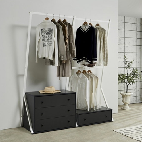 아름이와다움이 스렌티 2100 스틸 3단+1단 서랍 행거