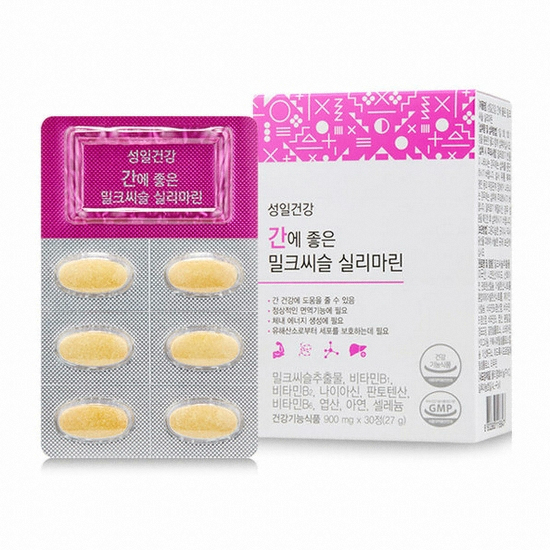 성일건강 간에 좋은 밀크씨슬 실리마린 30정 (1개)_이미지