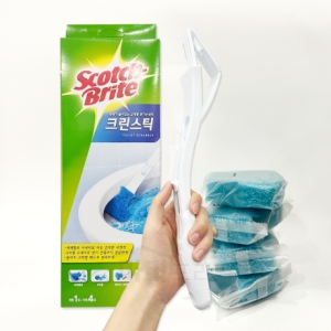 스카치브라이트 스카치브라이트 크린스틱 핸들1입 + 리필4입 / 변기 크리너 변기솔 수세미