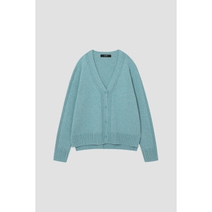 유닛 울 혼방 브이넥 스카시 니트 가디건 UFI3-KCA351