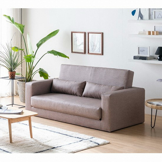 레이디가구 주피 EC패브릭 가죽 소파베드 3인용_이미지