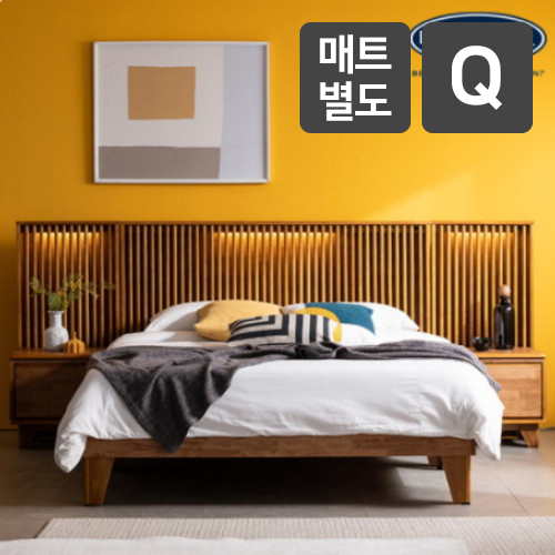 잉글랜더 휘트니 원목 통깔판 평상형 침대 Q (매트별도)_이미지