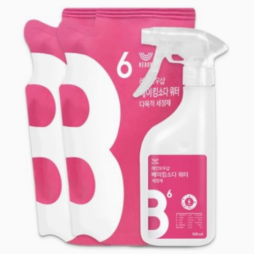 레인보우샵 ㅤ베이킹소다 워터 다목적세정제 500ml + (리필 500ml x 2개) (1세트)_이미지