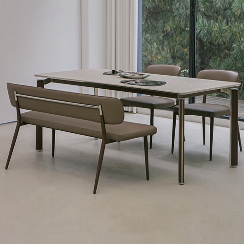 폴인퍼니 벤스 직각 세라믹 식탁 1800 (의자2개+벤치1개)