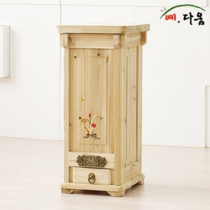  예다움 삼나무 상감 원목 쌀통 20kg