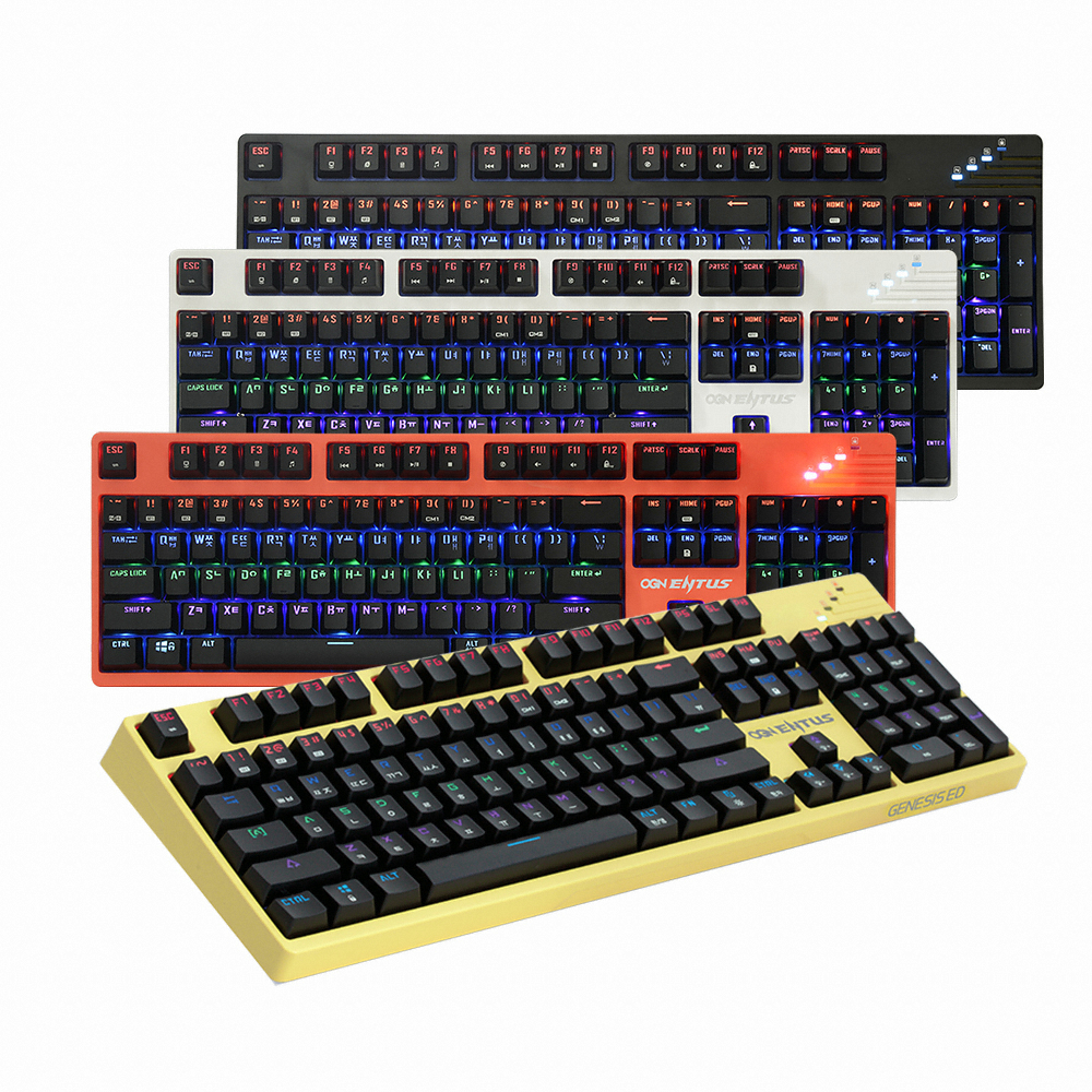 CJ ENM ENTUS K330G GENESIS ED CJ광축 게이밍 (옐로우)_이미지