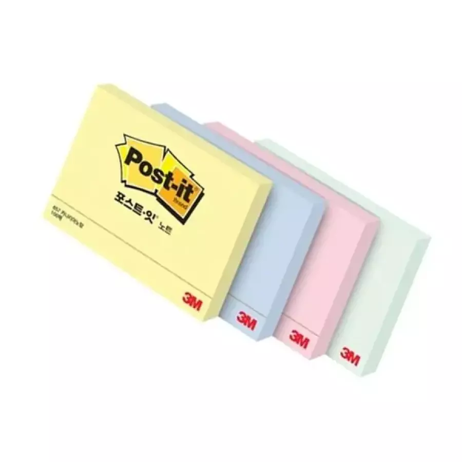 3M 포스트 잇 크림블루 102x76mm 1p 접착식 메모장 KYR-WC24156_이미지