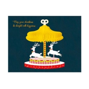 유리컴 카드 허니콤 크리스마스 회전목마