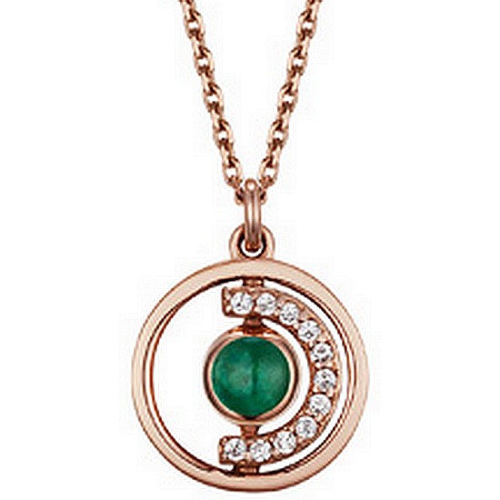 5월 탄생석 에메랄드 드봉디디 목걸이 JDRNRWS125G