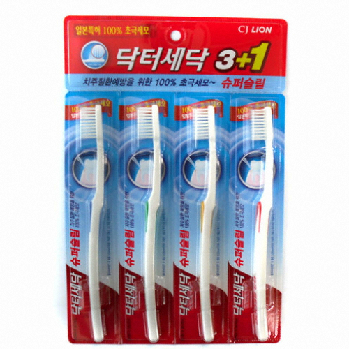 라이온코리아 닥터세닥 슈퍼슬림 칫솔 (4개)_이미지