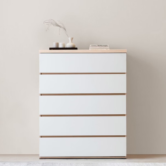 동서가구 미르쉘 대용량 광폭 높은 와이드 5단 서랍장 1000