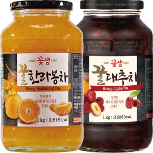 꽃샘식품 꽃샘 꿀한라봉차S 1kg + 꿀대추차 1kg