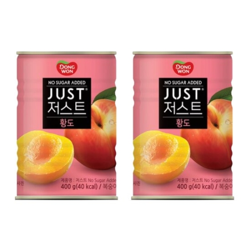 동원F&B 저스트 노슈가 황도 400g (2개)_이미지