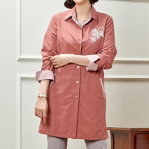 마담엘레강스 파밀라 스트라이프 배색 재킷 K221JK01_이미지