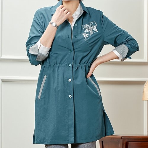 마담엘레강스 파밀라 스트라이프 배색 재킷 K221JK01_이미지