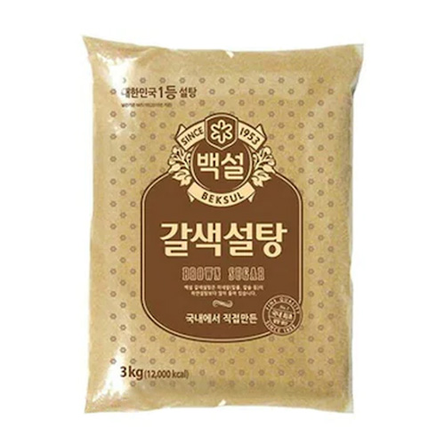 백설 갈색설탕 3kg (1개)_이미지