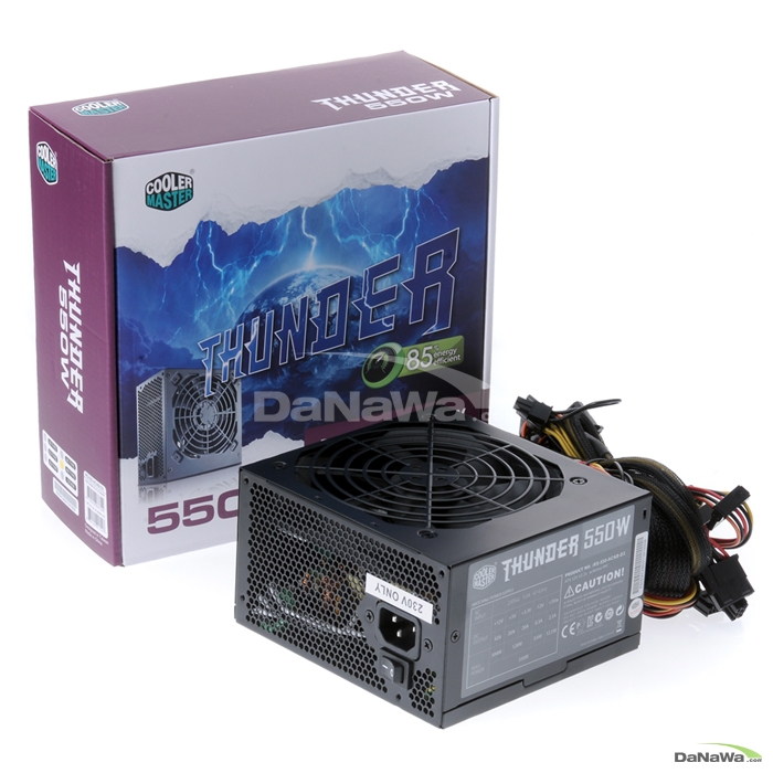 쿨러마스터 THUNDER 550W 85퍼센트 Active PFC 대양케이스_이미지