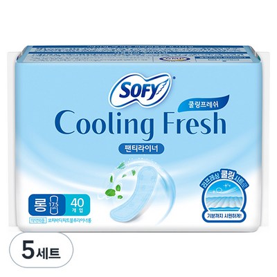 쏘피 쿨링 프레쉬 팬티라이너 롱 40개 (5팩(200개))_이미지