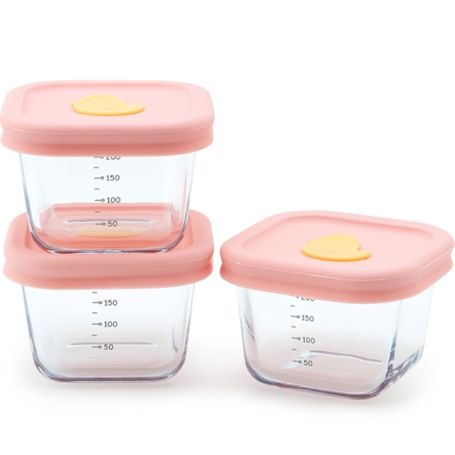 네오플램 꼬밀 눈금 이유식용기 240ml 3P 세트_이미지