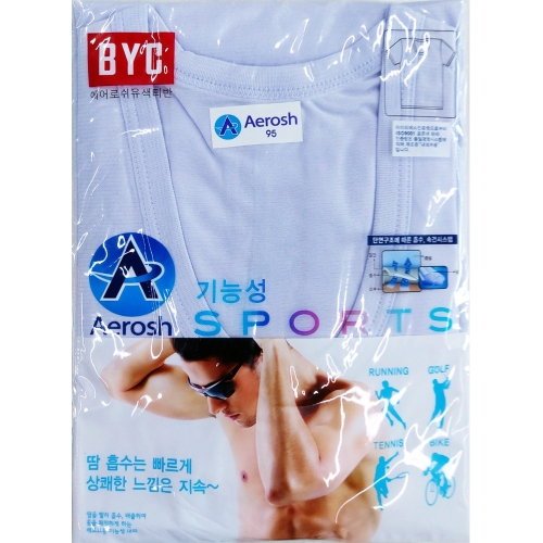 BYC 남성 에어로쉬 반팔런닝 5개세트 티셔츠 메리야스 이너웨어_이미지