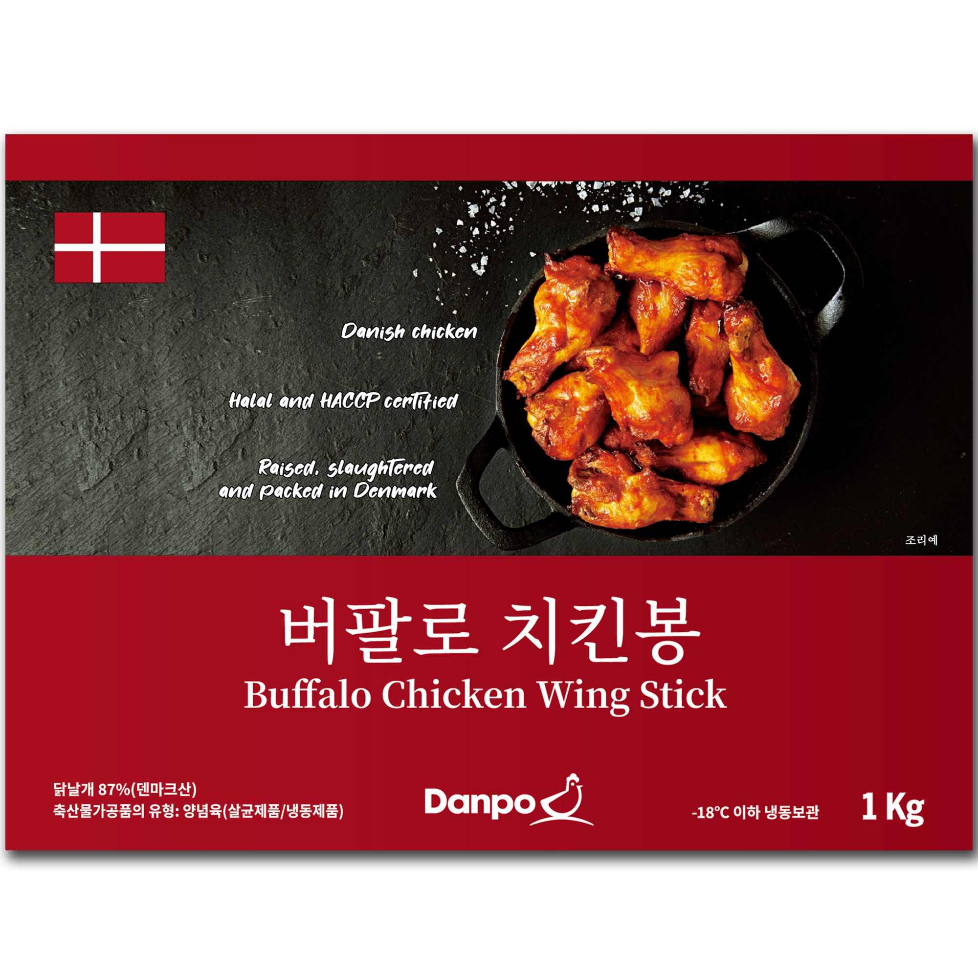 덴포(Danpo) 덴마크산 버팔로 치킨봉 1Kg (1개)_이미지