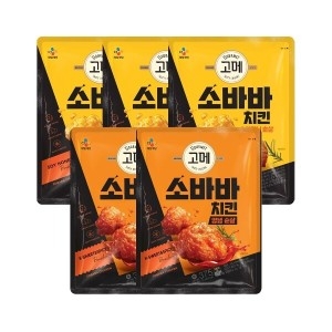 소바바치킨 소이허니 순살 375g 3개 + 양념 순살 375g 2개