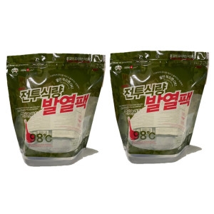 쓰리스타  대봉투 2개 세트 발열팩용 대용량 봉투 발열제 발열용기 워킹쿡 전투식량 비상식량 캠핑 비화식