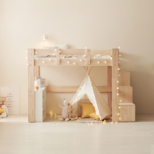 아몬드 1600 수납계단 벙커침대 SS