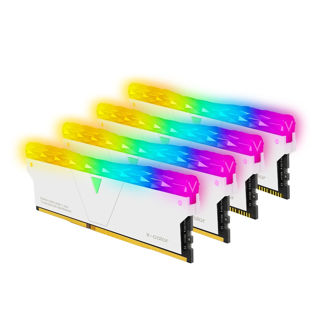 V-Color DDR4-3200 CL16 PRISM PRO RGB SCC KIT WHITE 패키지 (16GB(8Gx2))_이미지