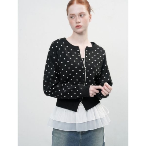 세미 루즈핏 도트 가디건 BLACK WBE3L04511 WBE3L04511BK 207891