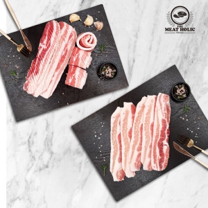 미트홀릭 신선한 삼겹살 벌집삼겹살 숯불 구이 300g