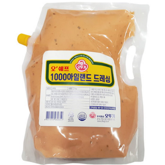 오뚜기 오쉐프 1000 아일랜드 드레싱 2kg (6개)