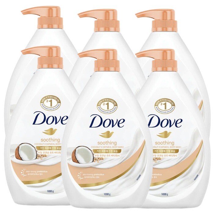 도브 수딩 코코넛 오트 바디워시 1000ml (6개)_이미지