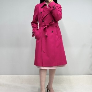 꼼빠니아 패플 핑크 벨티드 로브 트렌치코트 FS2WCH01090_이미지