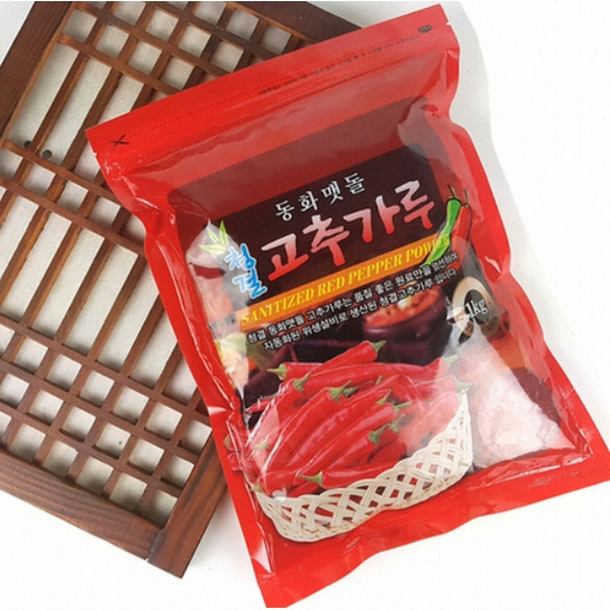 동화 맷돌 수입산 청결 고춧가루 보통맛 1kg (1개)